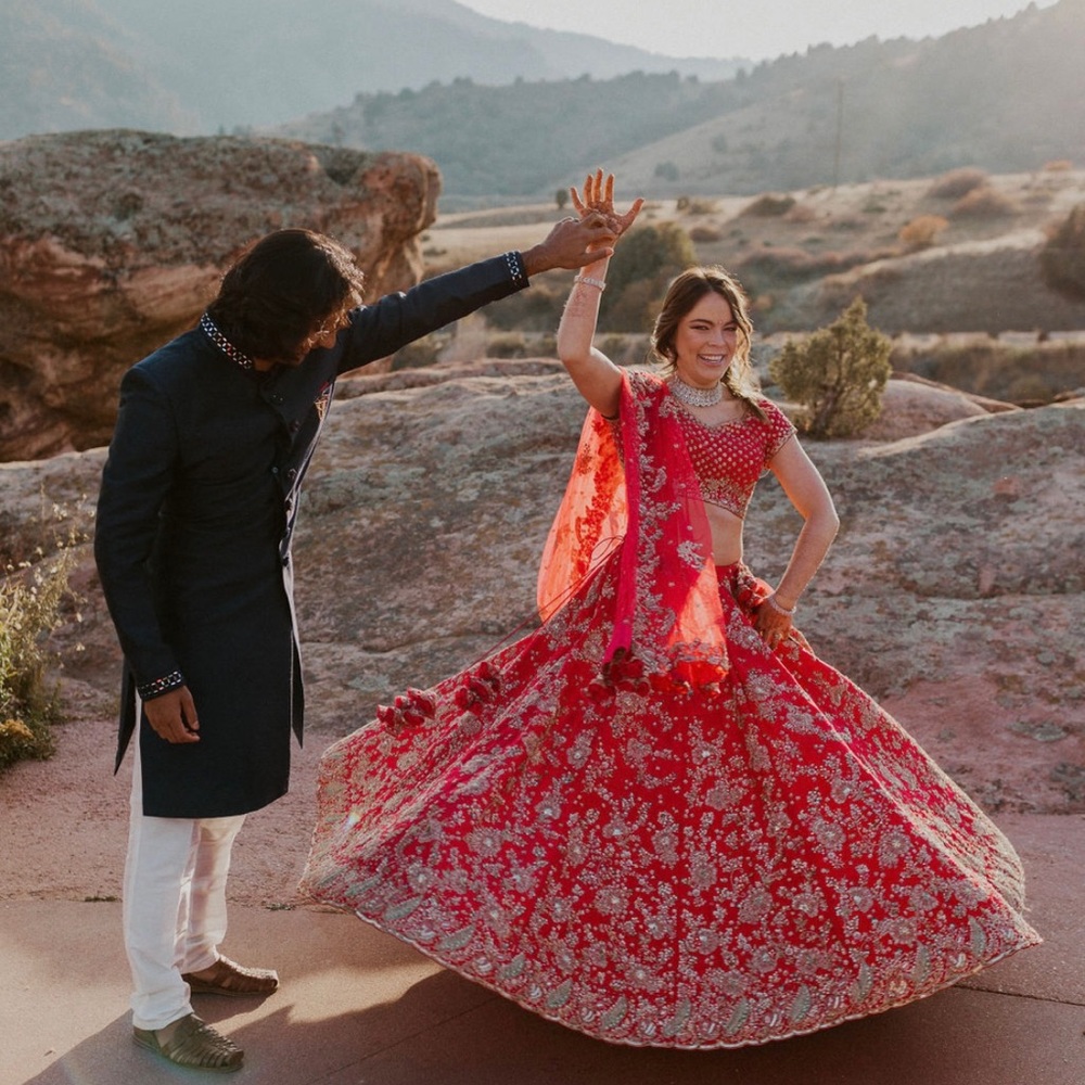 Dolly J US 4 Heavy Bridal Lehenga and Dupatta Indian Wedding